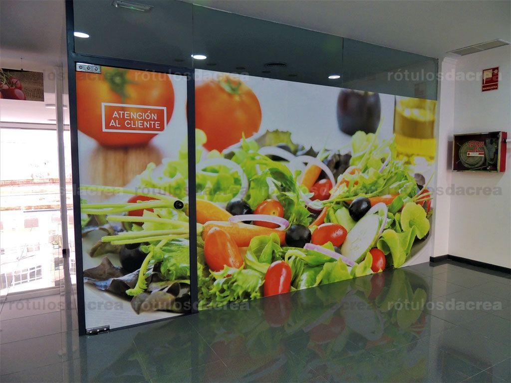 Impresión digital de fotomurales de verduras