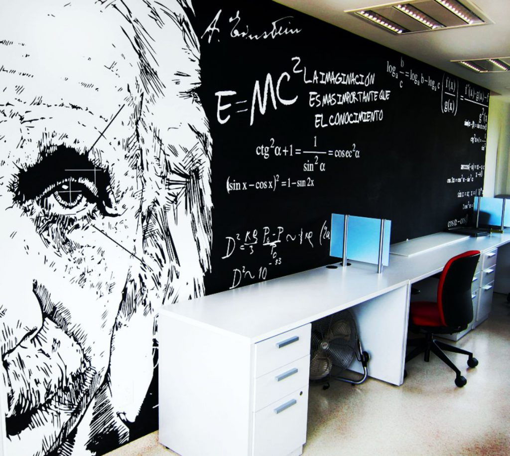 Fotomural de Einstein en oficina