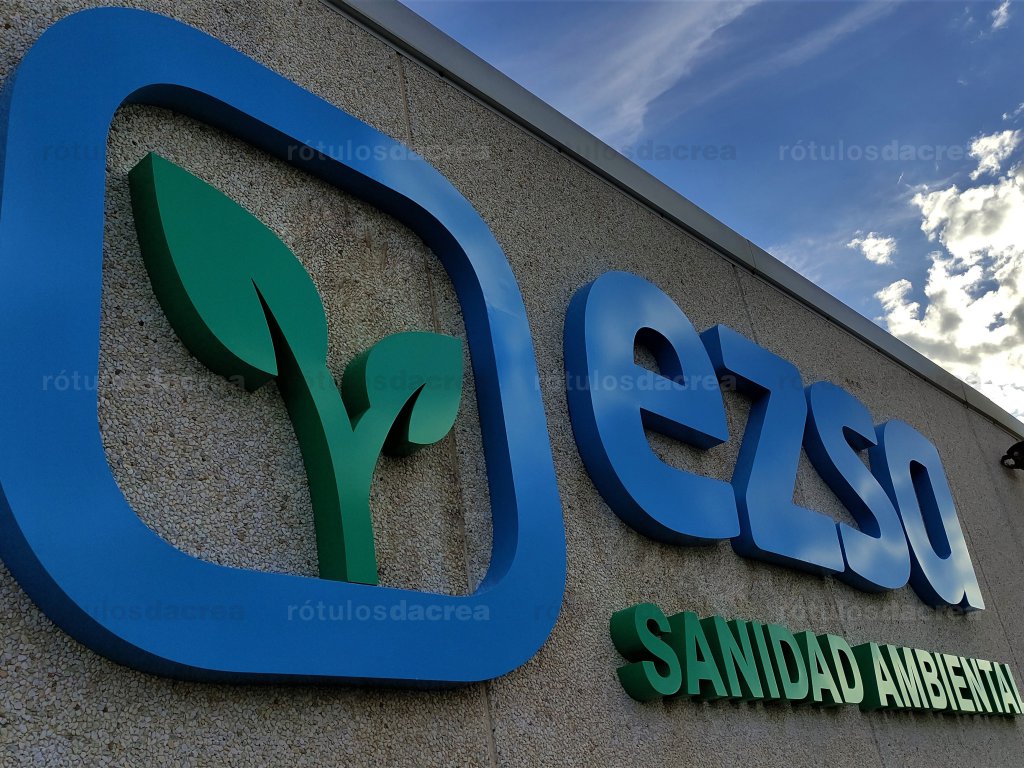 Letras corpóreas de aluminio lacadas